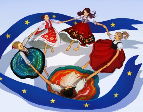 Pictură murală de ziua Europei