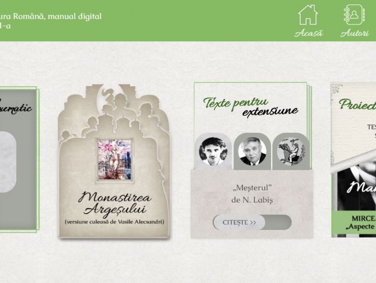 Web design la manualul digital de antologie       www.literaturaromana.md